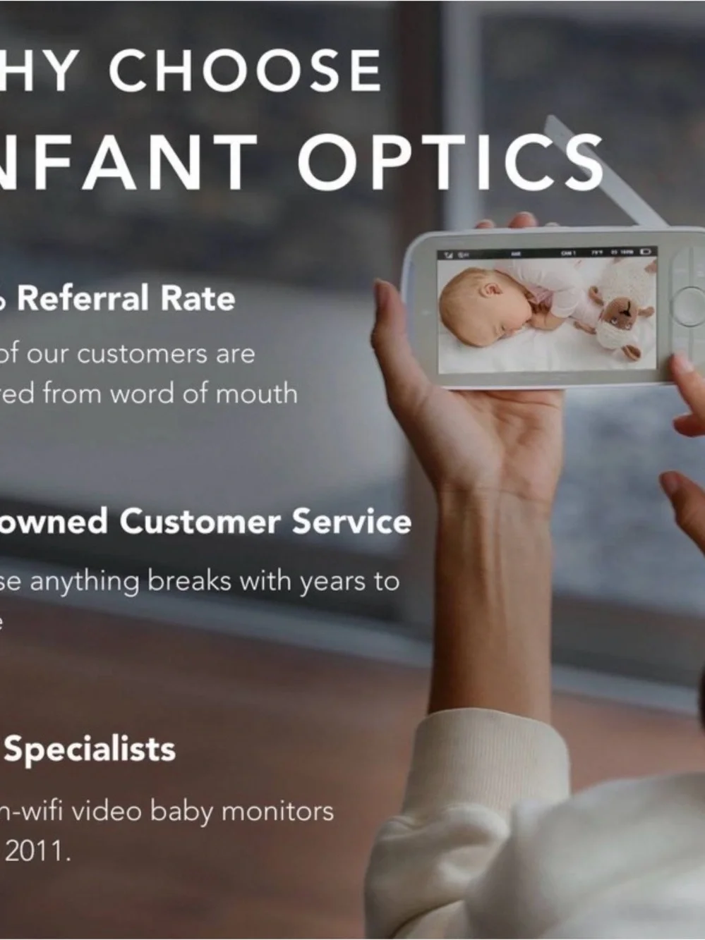 Infant Optics DXR-8 Video Baby Monitor - White and Beige